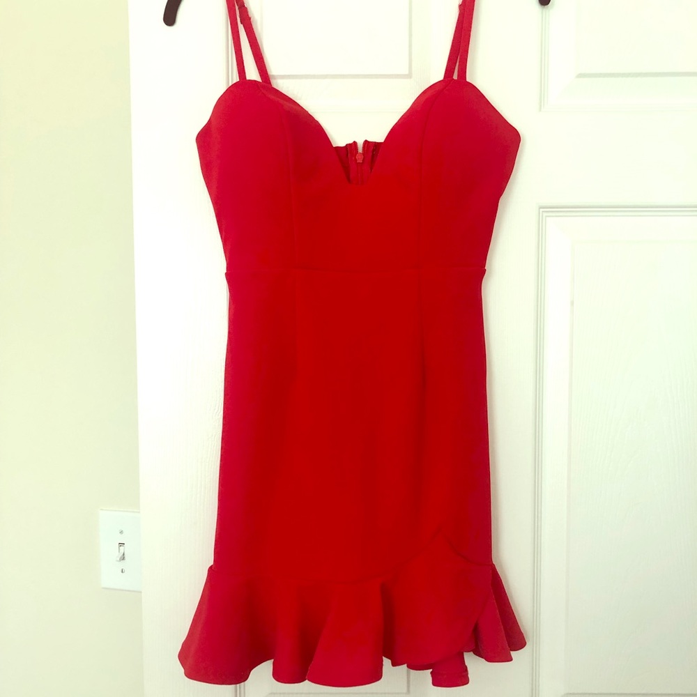 Hello Molly Red Ruffle Dress